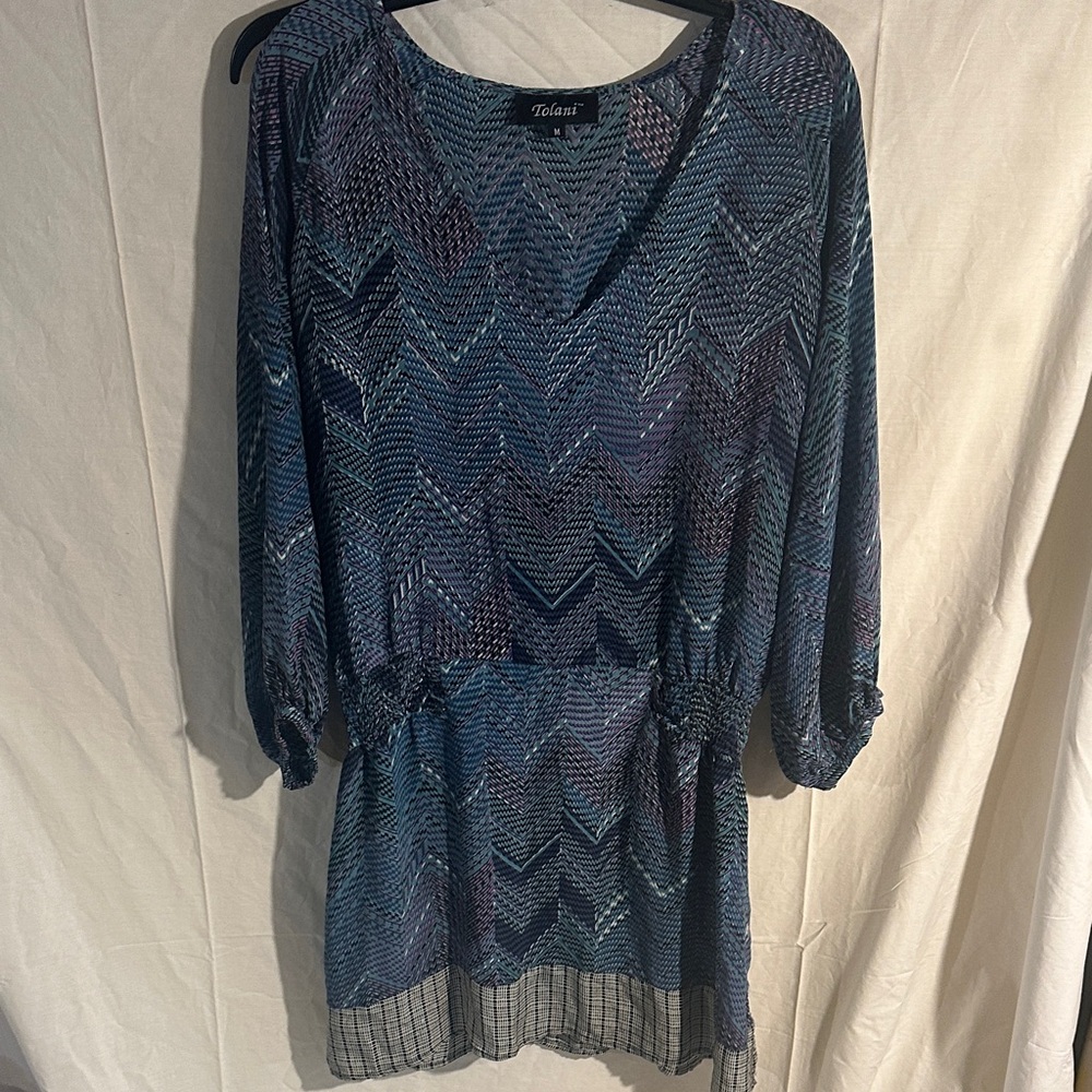 Tolani Multicolor Chevron Pattern Top - image 1